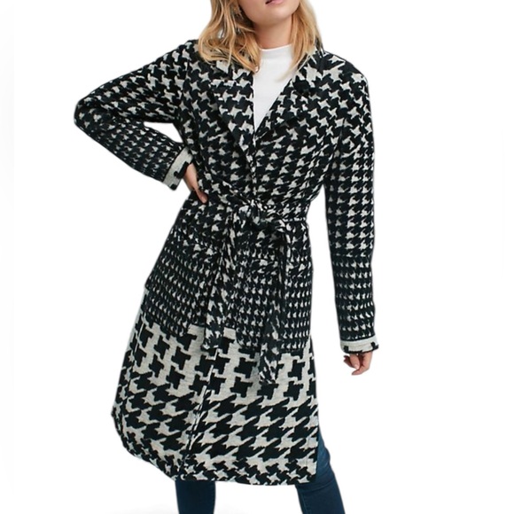 Anthropologie Houndstooth Coat